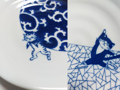 Asabashi cat plates gift set